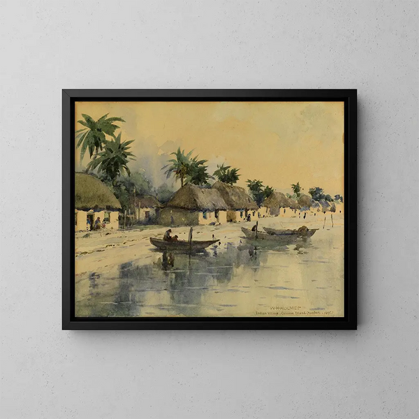 by, Cozumelön, Yucatán - William Henry Holmes — inramlat konstverk på väggen
