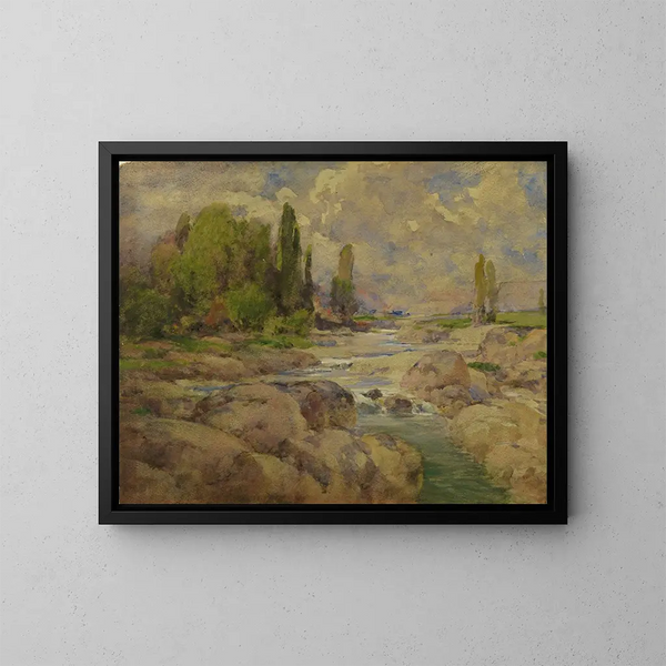 Le ruisseau Normal Rock - William Henry Holmes — inramlat konstverk på väggen