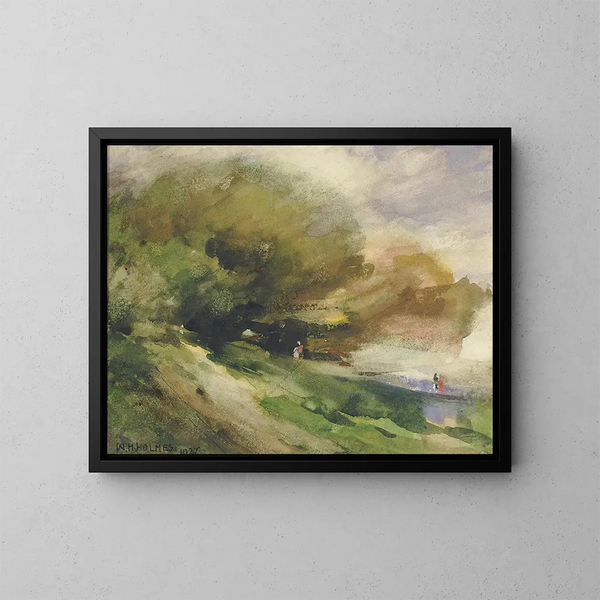 Le chemin ombragé - William Henry Holmes — inramlat konstverk på väggen