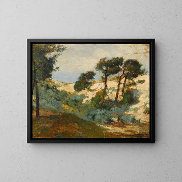 Dunes et pins broussailleux - William Henry Howe — inramlat konstverk på väggen