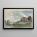 Cottages dans un paysage étendu - William Henry Hunt — inramlat konstverk på väggen