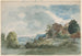 Cottages dans un paysage étendu - William Henry Hunt — vy av konstverket