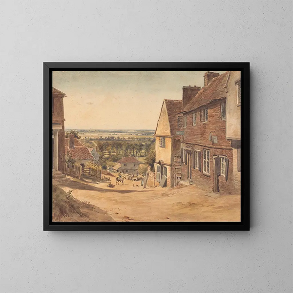 Rue Dagnall, St Albans - William Henry Hunt — inramlat konstverk på väggen