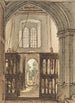 interiören i kyrktornet i Bushey - William Henry Hunt — vy av konstverket