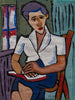 Fille sittande - William Henry Johnson — vy av konstverket