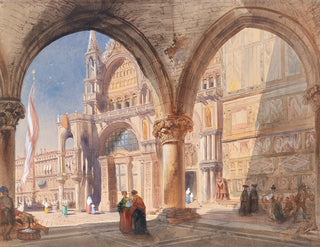 William Henry Lake Price - Saint Marks Venice from the Doges Palace Colonnade.webp