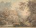 Cottage och ponton - William Henry Pyne — vy av konstverket