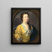 Portrait d'une dame - William Hogarth — inramlat konstverk på väggen