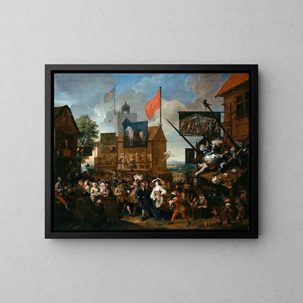 Foire de Southwark - William Hogarth — inramlat konstverk på väggen