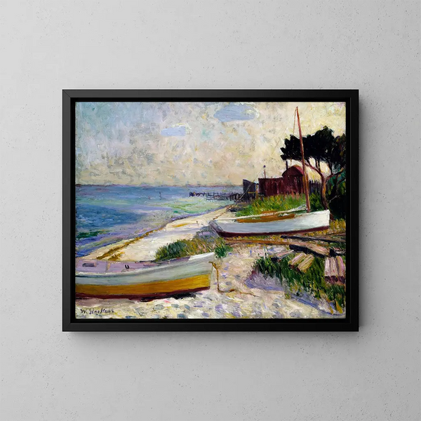 Strandscen - William James Glackens — inramlat konstverk på väggen