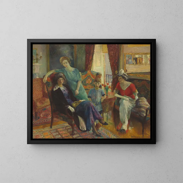 Familjefamilj - William James Glackens — inramlat konstverk på väggen