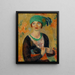 Fille au turban vert - William James Glackens — inramlat konstverk på väggen