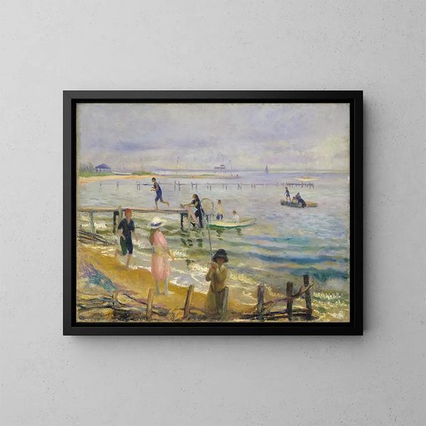 Jetées à Bellport - William James Glackens — inramlat konstverk på väggen