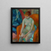 Nue tirant sur un bas Nue aux cheveux roux - William James Glackens — inramlat konstverk på väggen