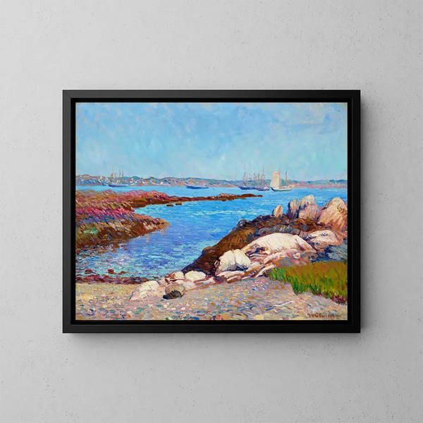 Portsmouth Harbor, New Hampshire - William James Glackens — inramlat konstverk på väggen