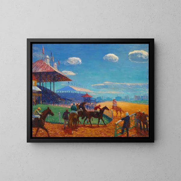 Piste de course - William James Glackens — inramlat konstverk på väggen