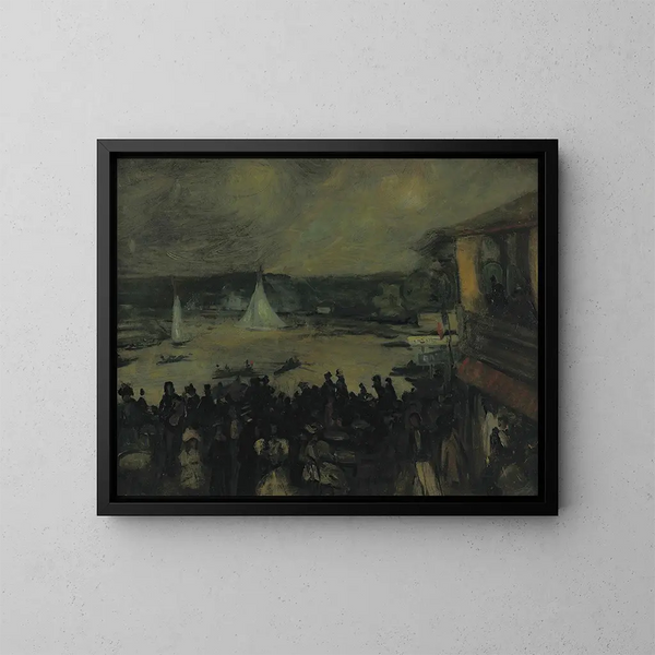 Båtar med segel i Paris - William James Glackens — inramlat konstverk på väggen