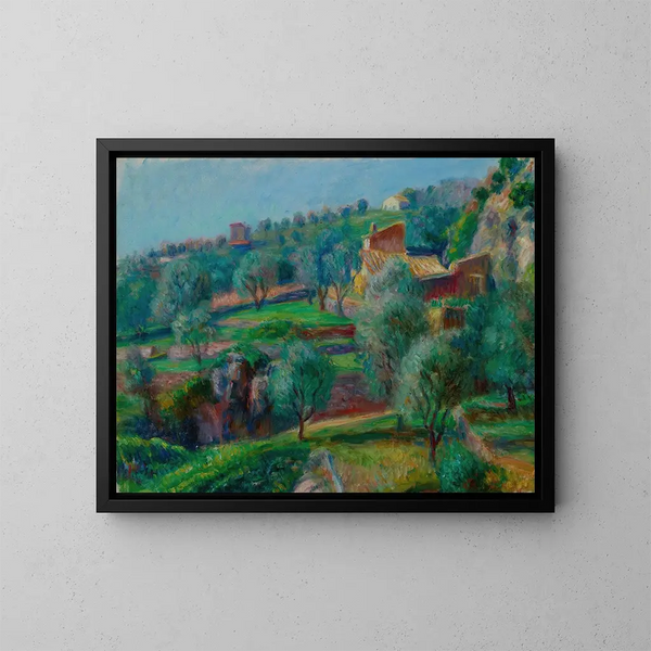 Terrasses du sud de la France - William James Glackens — inramlat konstverk på väggen