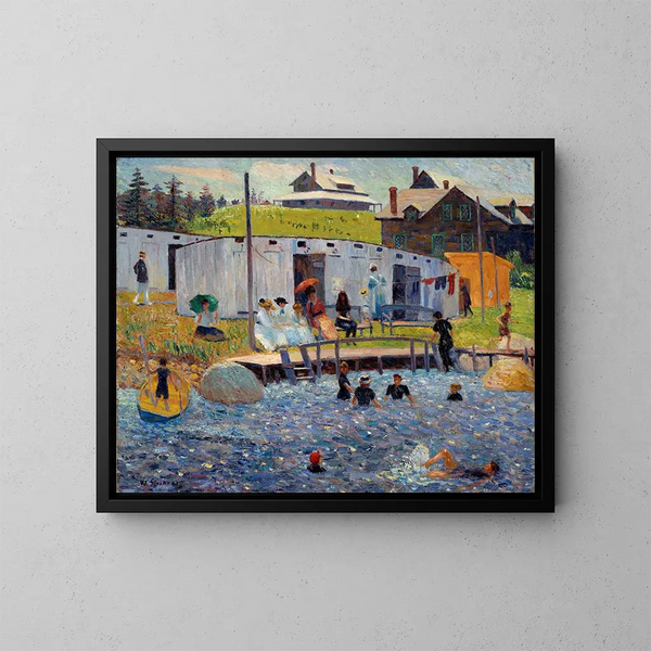 L'heure du bain, Chester, Nouvelle-Écosse - William James Glackens — inramlat konstverk på väggen
