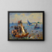 Le Radeau - William James Glackens — inramlat konstverk på väggen