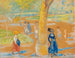 kvinna med ett paraply vid Washington Square - William James Glackens — vy av konstverket