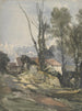 landshus och gränd - William James Müller — vy av konstverket