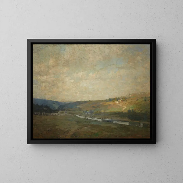 Canal du Delaware - William Langson Lathrop — inramlat konstverk på väggen