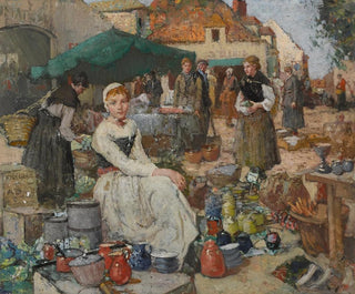 William LeeHankey - A street market in Picardy.webp