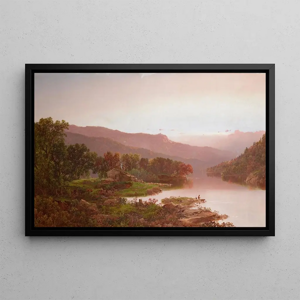 William Louis Sonntag - Fishing in the Cove Fall in the Adirondacks.webp