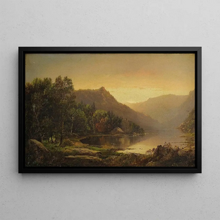 William Louis Sonntag - New England Mountain Lake at Sunrise.webp