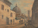 En gata i Florens med Duomo och Campanile i bakgrunden - William Marlow — vy av konstverket