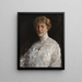 Dame i vit blus - William Merritt Chase — inramlat konstverk på väggen