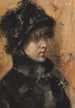 Portrait av en ung kvinna - William Merritt Chase — vy av konstverket