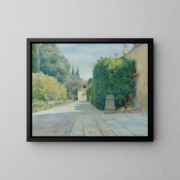 Villa i Florens - William Merritt Chase — inramlat konstverk på väggen