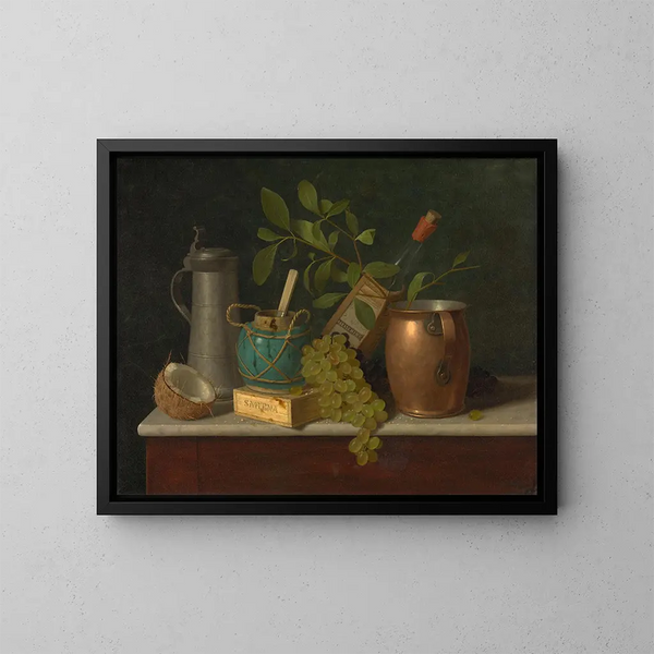 Juste dessert - William Michael Harnett — inramlat konstverk på väggen