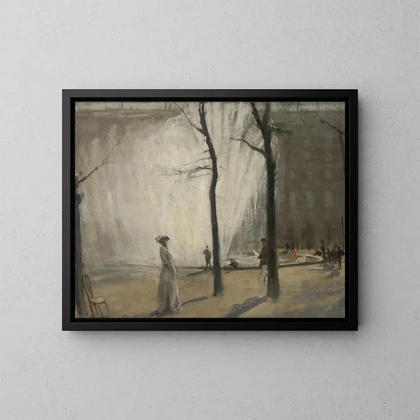 Les fontaines du Palais Royal - William Nicholson — inramlat konstverk på väggen