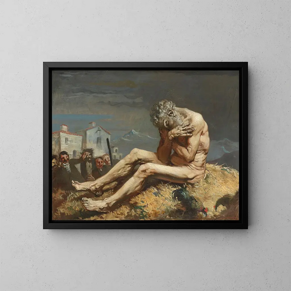 Job - William Orpen — inramlat konstverk på väggen
