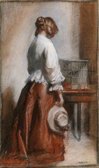 William Orpen - Lady with a Birdcage.webp