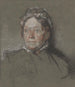 Portrait av Annie, konstnärens mor - William Orpen — vy av konstverket