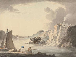 Entrée du ruisseau Stonehouse entre Plymouth et Dock Devon - William Payne — vy av konstverket