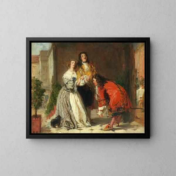 Scen ur Den borgerlige gentleman - William Powell Frith — inramlat konstverk på väggen