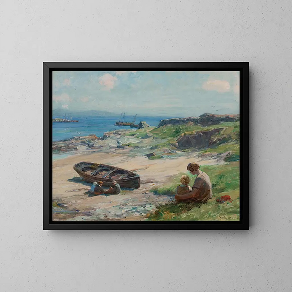 Baie de Portrigh, Carradale - William Pratt — inramlat konstverk på väggen