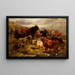 Highland Cattle - William R.C. Watson — inramlat konstverk på väggen