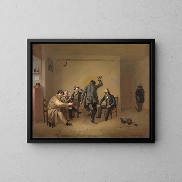 Scène de bar - William Sidney Mount — inramlat konstverk på väggen