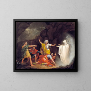 Saül och häxan i Endor - William Sidney Mount — inramlat konstverk på väggen