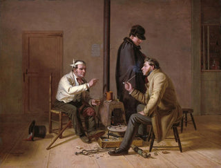 La scène de l'histoire difficile dans une taverne de campagne - William Sidney Mount — vy av konstverket