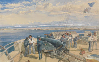 William Simpson - Sebastopol from the Sea Sketched from the Deck of H M S Sidon Feb 1855.webp