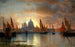 Santa Maria della Salute Coucher de soleil - William Stanley Haseltine — vy av konstverket