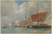 Navigation längs med molo i Venedig - William Stanley Haseltine — vy av konstverket