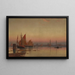 den venetianska kusten vid solnedgången - William Stanley Haseltine — inramlat konstverk på väggen